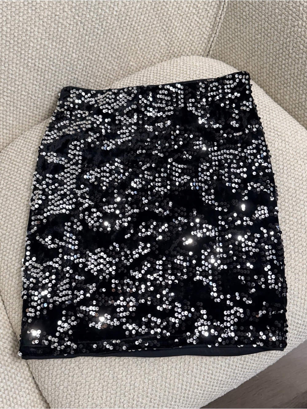 DIVIDED H&M Black Sequin Mini Skirt XS